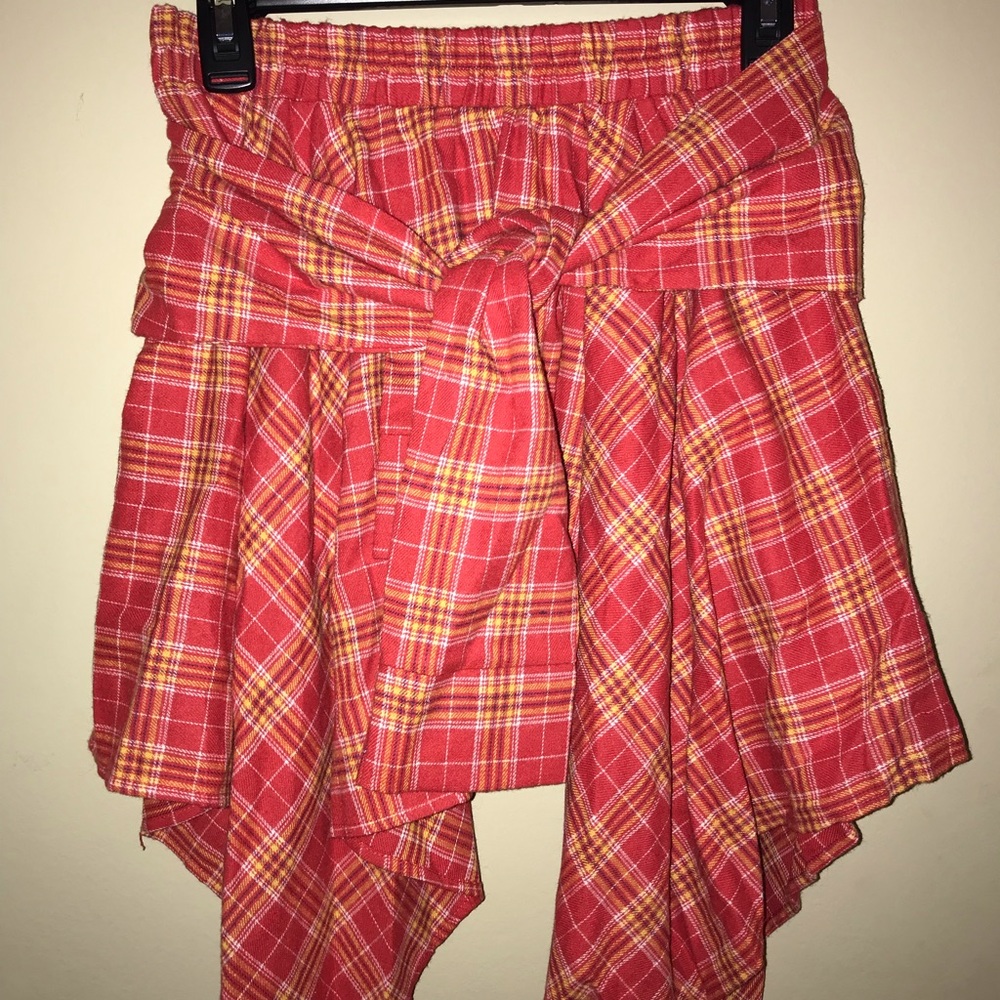 Flannel Print Skirt